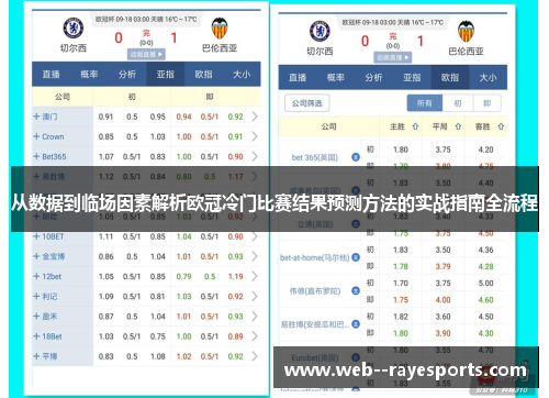 从数据到临场因素解析欧冠冷门比赛结果预测方法的实战指南全流程